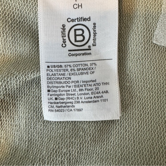 Athleta Small Retroterry V-Neck Sweatshirt Tee ~ Athleisure Casual Relaxed Fit - Picture 8 of 9